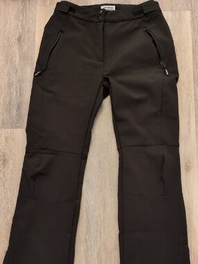 Outdoor Venture Women's Black Softshell Fleece Lined Snow Pants